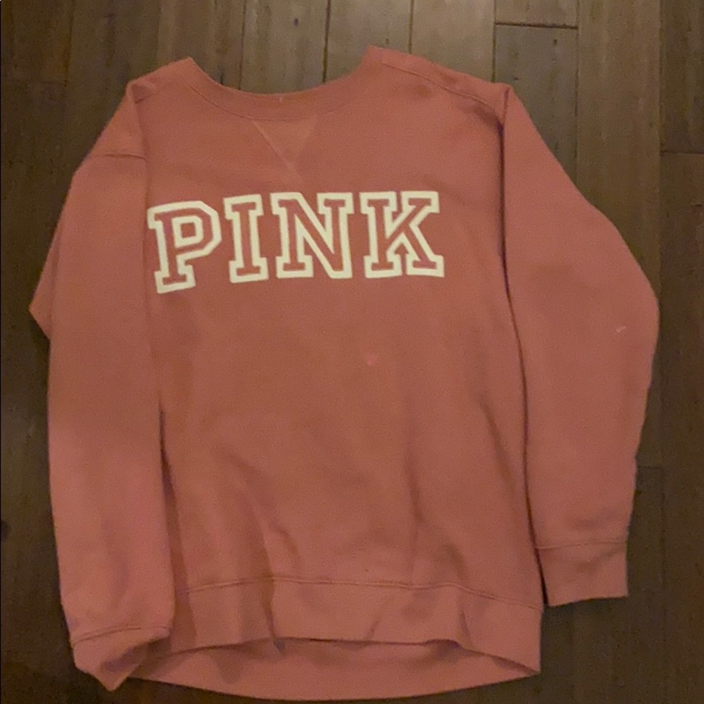 Pink crew neck sweatshirt